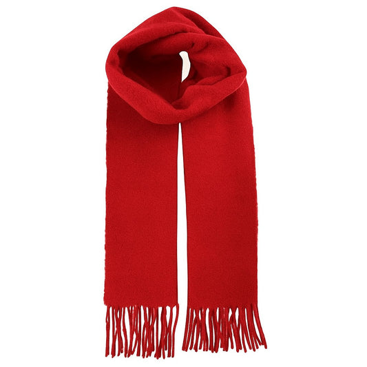 Plain Red Wool Blended Muffler