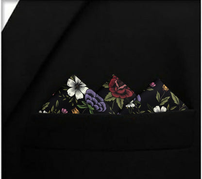 Multi Floral Silk Pocket Square