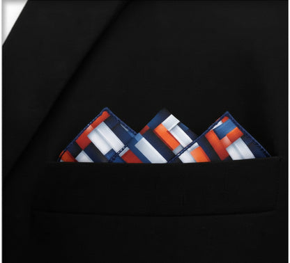 Crimson Weave- Silk Pocket Square for Men