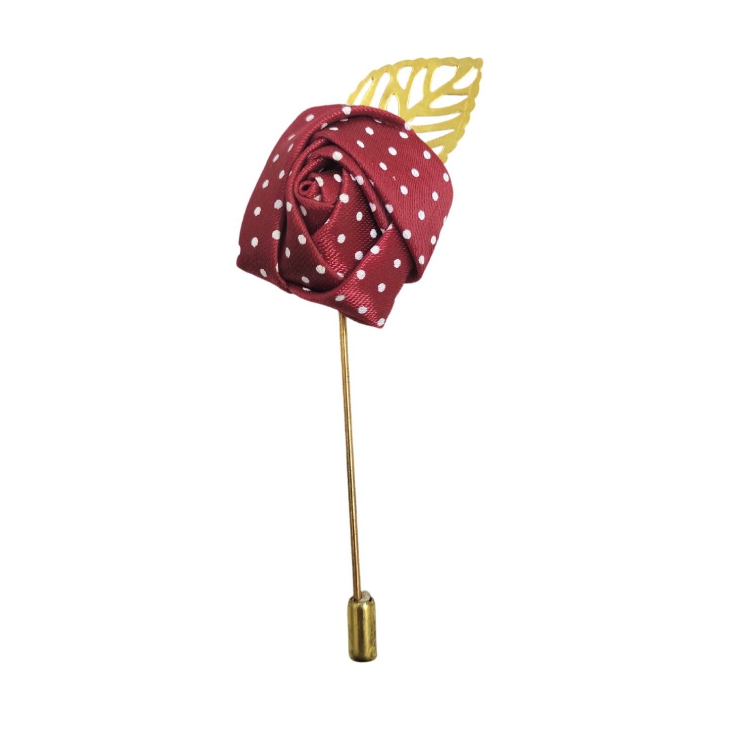 Maroon Flower Lapel pin
