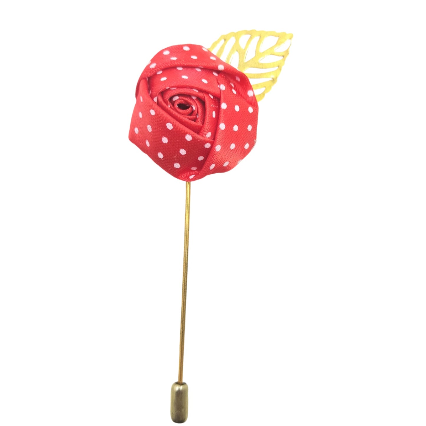 Polka Dot Rose Lapel Pins