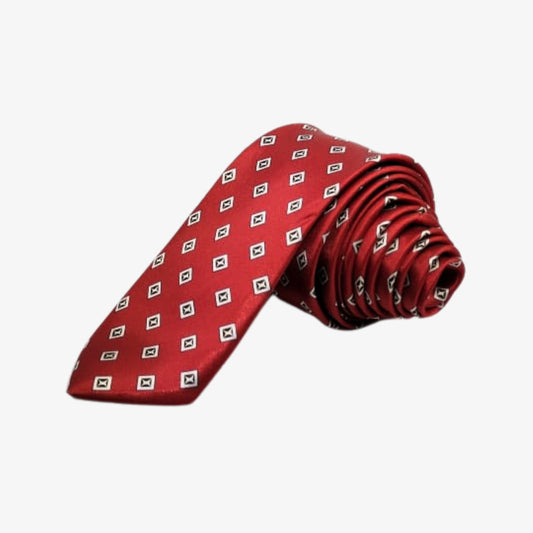 Printed Red Tie