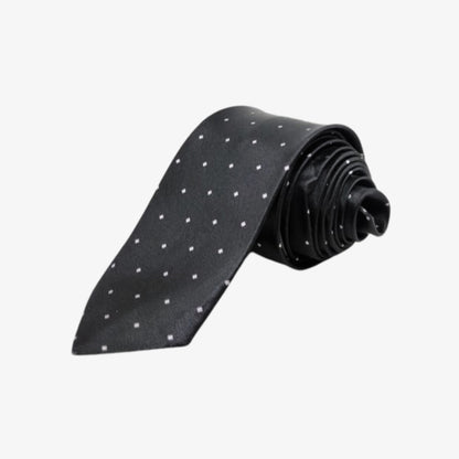 Black Dotted Tie