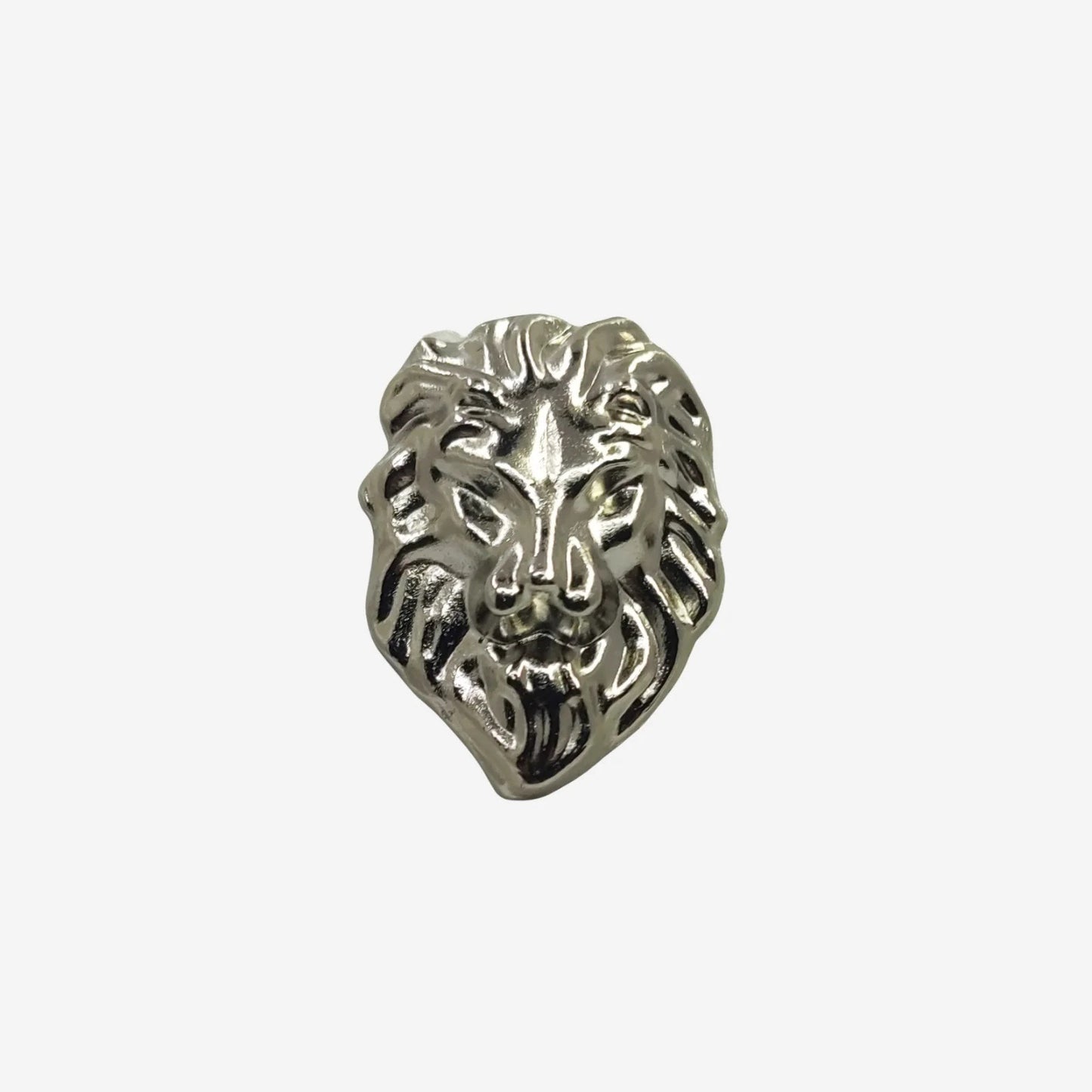 Silver Lion Lapel Pin
