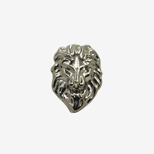 Silver Lion Lapel Pin