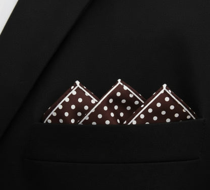 Polka Doted Silk Pocket Square