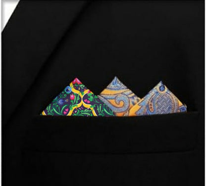 Multi colored Silk pocket Square