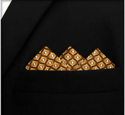 Golden Prism-Silk Pocket Square for Men